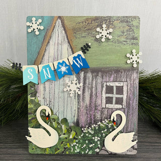 Snow Banner Magnet Blue