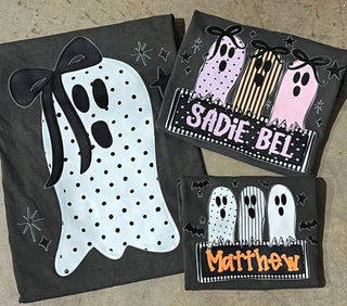 Custom Boy Ghost Nameplate Graphic Tee