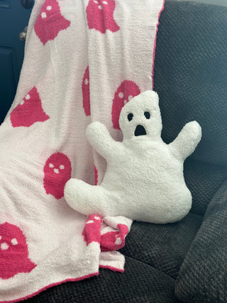 Halloween Sherpa Pillow - Boo Ghost