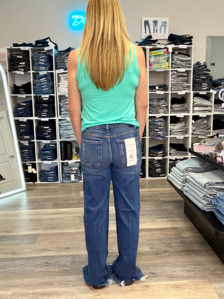 Risen Mid Rise Wide Leg Jean