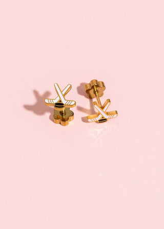 Hockey Flat Back Earrings