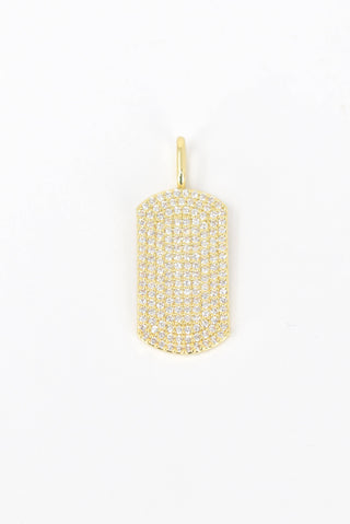 Pave Crystal Dog Tag