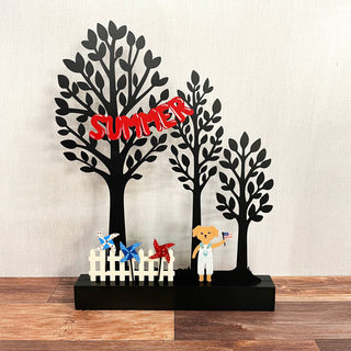 Patriotic Pinwheel Magnets S/3