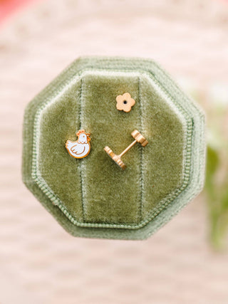 Chicken Flat Back Earring