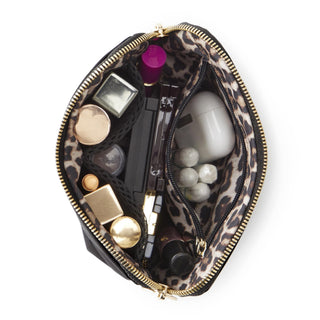 Everyday Makeup Bag — Black/Leopard