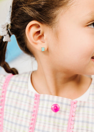 Book Worm Flat Back Earrings