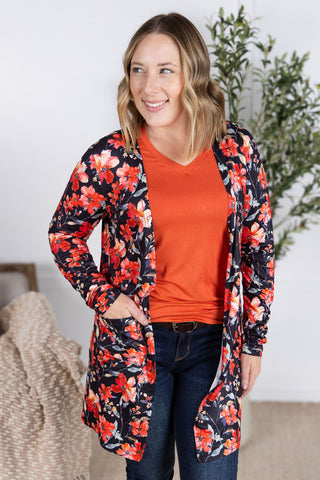 Classic Cardigan - Sunset Floral