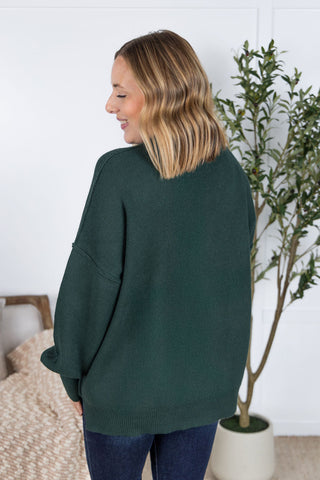 Aurora Cozy Sweater - Hunter Green