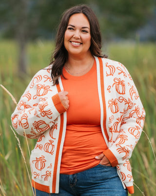 Pumpkins Pocket Cardigan
