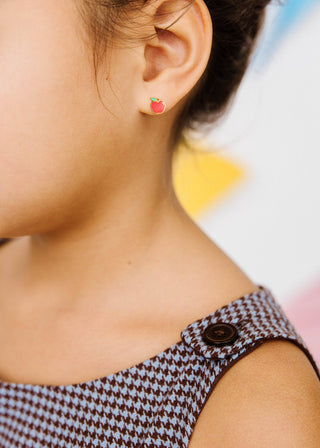 Apple and Pencil Flat Back Earrings