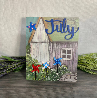 Patriotic Pinwheel Magnets S/3