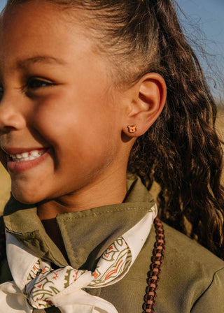 Tiger Flatback Earrings