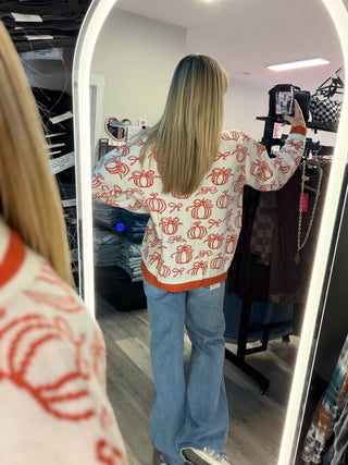 Pumpkins Pocket Cardigan