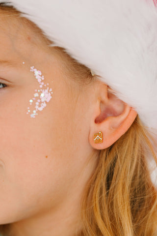 Gingerbread House Flat-Back Earrings