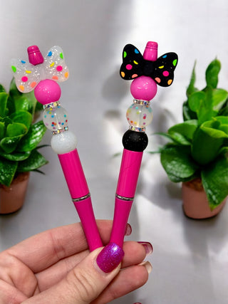 Neon Bow Ink Pens