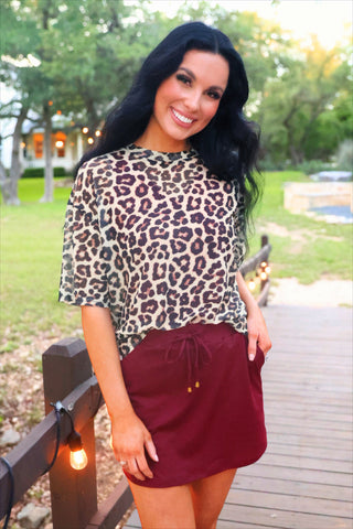 Emma Mesh Tee - Safari Chic Leopard
