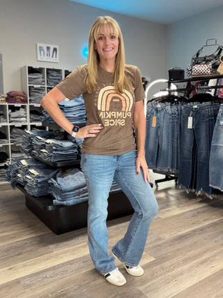 Judy Blue Daisy High Waist Tummy Control Bootcut Denim in Indigo
