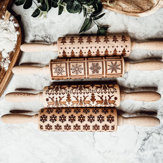 Embossed Rolling Pin Baking Gift Set