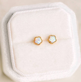 Flower Opal Studs