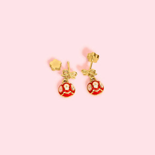 Christmas Ornament Flatback Earrings