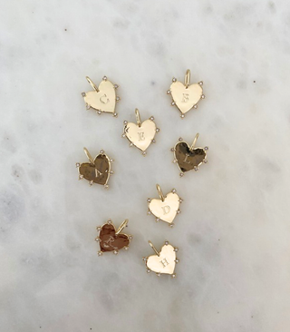 Sloane Heart Initial Charm