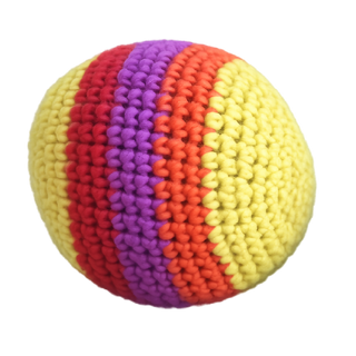 Extreme Retro Hand-Knitted Kick Pouch Footbag