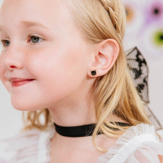Black Cat Flatback Earrings