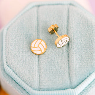 Volleyball Flat Back Earring