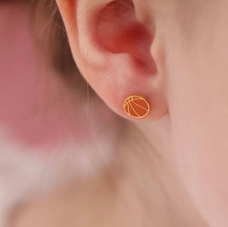 Basketball Stud Earrings