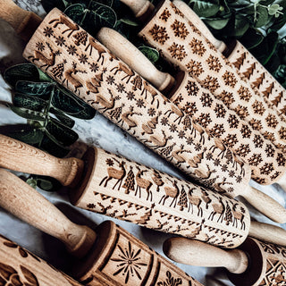 Embossed Rolling Pin Baking Gift Set