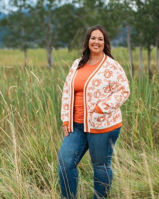 Pumpkins Pocket Cardigan