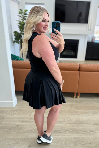 Hop, Skip and a Jump Dress and Shorts Set in Black