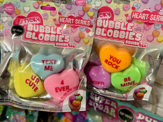 Sticky Bubble Blobbies Valentines Conversation Hearts