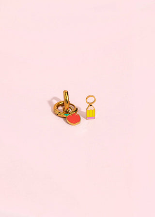 Apple and Pencil Charm