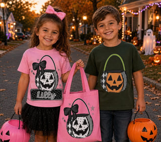 Custom Halloween Bucket Graphic Tee