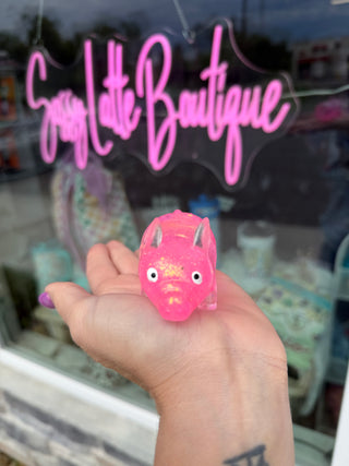 Pink Glitter Pig Squishy