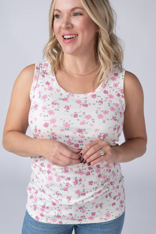 Ava Tank - Pretty in Pink Floral