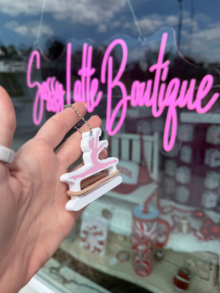 3D Printed Gymnastics Hair Tie & Bow Holder Keychain