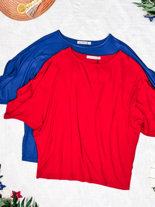 Darcy Dolman Top - Red