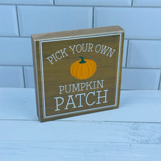 Pumpkin Patch Block Signs