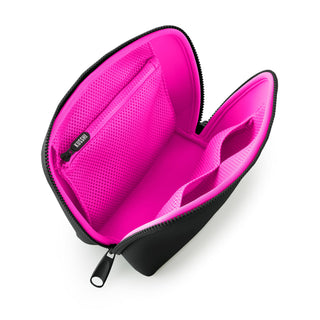 Neoprene Makeup Bag-Black/Pink