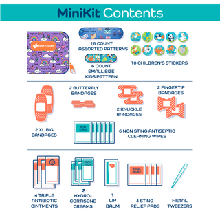 First Aid "Loaded" MiniKit (60 pcs) - Purple Rainbow