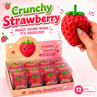 Crunchy Strawberry Squishy Toy
