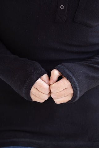 Georgia Long Sleeve Top - Black