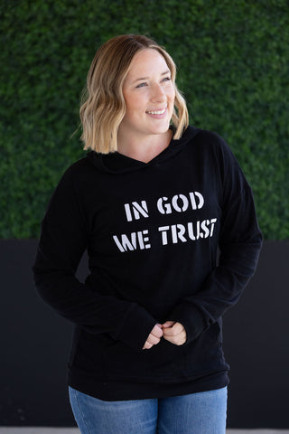 Corrine Embroidered Hoodie - In God We Trust