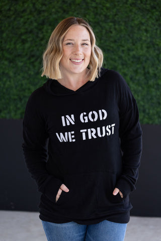 Corrine Embroidered Hoodie - In God We Trust