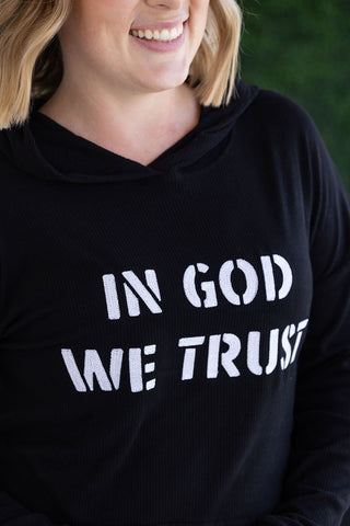 Corrine Embroidered Hoodie - In God We Trust