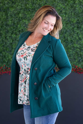 Scarlett Sweater Jacket - Hunter Green