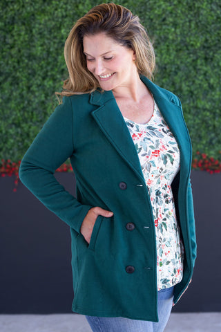 Scarlett Sweater Jacket - Hunter Green