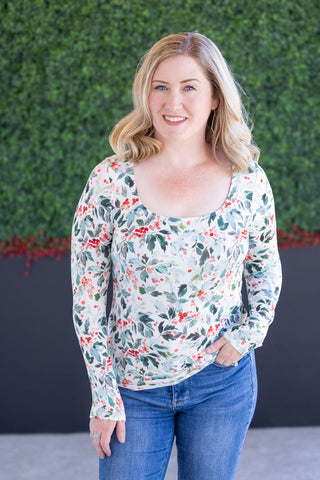 Alyssa Long Sleeve Top - Winter Berry